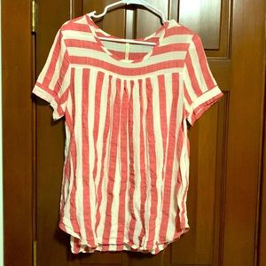 Bohme red and white striped t-shirt